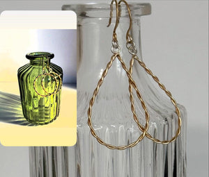 Twisted Wire Teardrop Earrings
