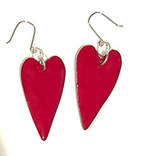 Red Heart Dangle Earrings