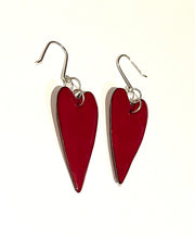 Red Heart Dangle Earrings