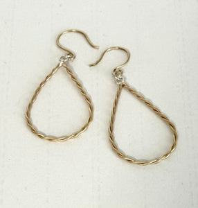 Twisted Wire Teardrop Earrings