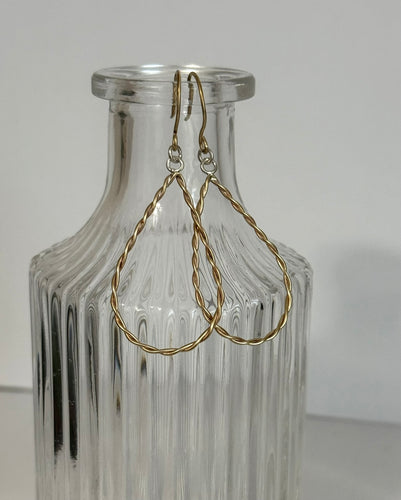 Twisted Wire Teardrop Earrings