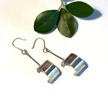 Sterling Silver Band Dangle Earrings
