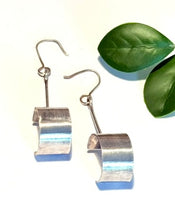 Sterling Silver Band Dangle Earrings