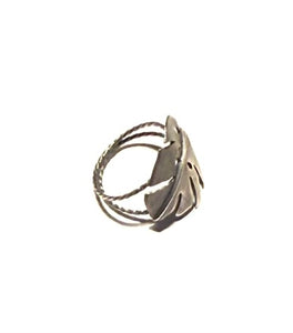 Sterling Silver Monstera Leaf Ring