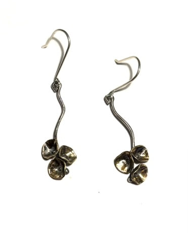 Sterling Silver & Brass Blossom Earrings
