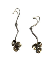 Sterling Silver & Brass Blossom Earrings