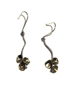 Sterling Silver & Brass Blossom Earrings