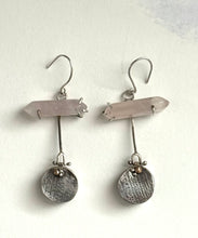 Pink Quartz Dangle Earrings