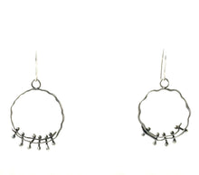 Handmade Rustic Silver Circle Earrings