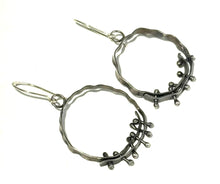 Handmade Rustic Silver Circle Earrings