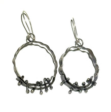 Handmade Rustic Silver Circle Earrings