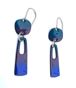 Blue and Purple Earrings