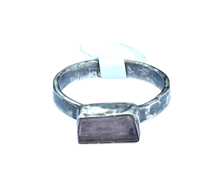 Pink Tourmaline Crystal Ring