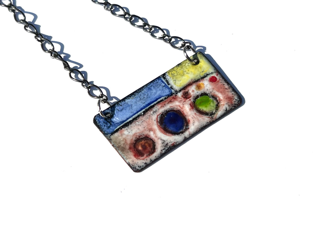 Hand Painted Enamel necklace