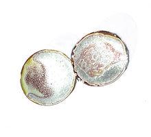 Flame Painted Disk Earrings