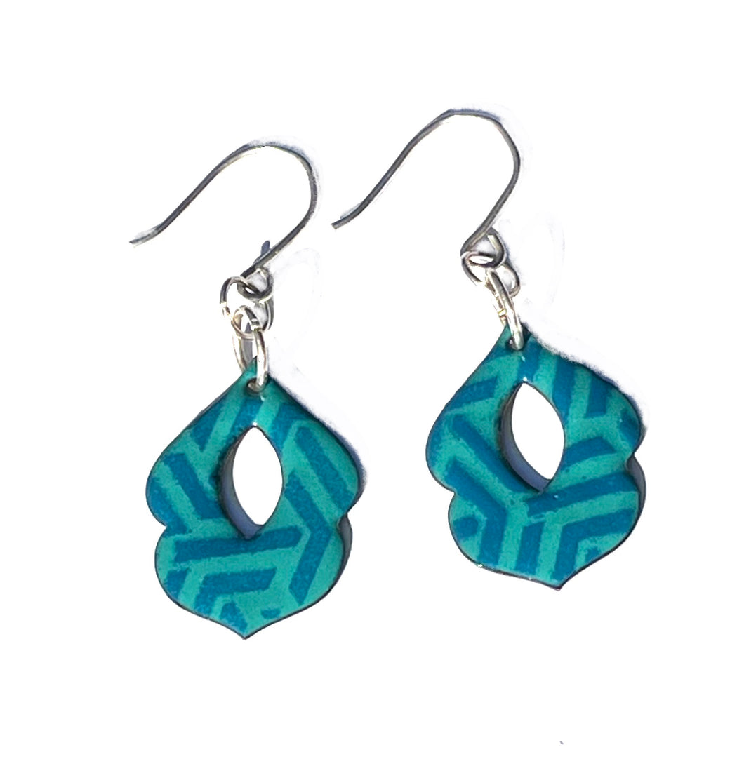 Turquoise and Blue Dangle Earrings