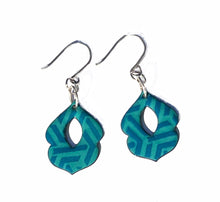 Turquoise and Blue Dangle Earrings