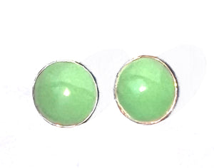 Sea Foam Green Disk Earrings