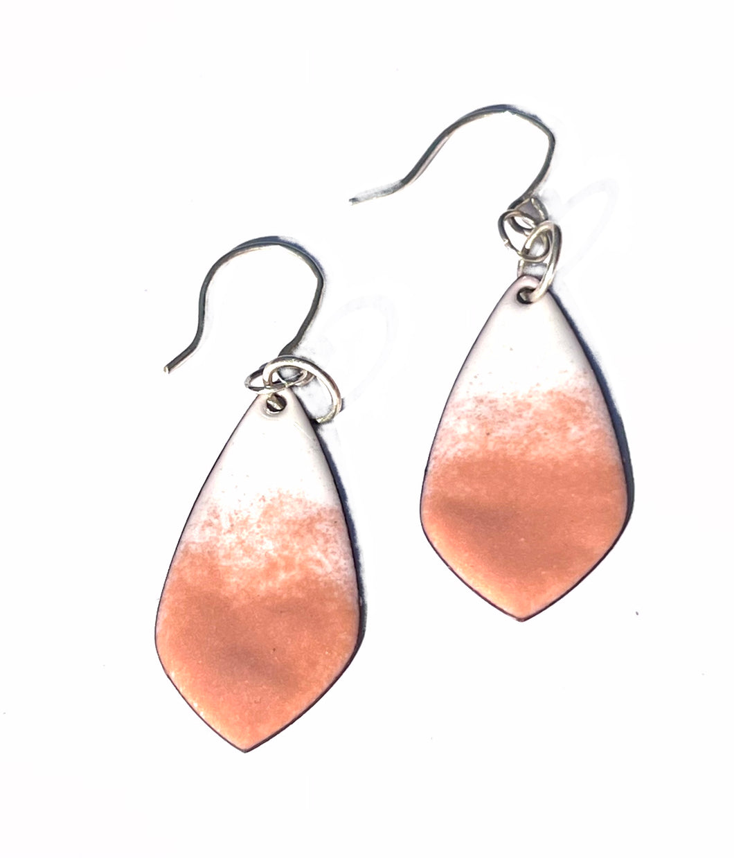 Pink and White Dangle Earrings