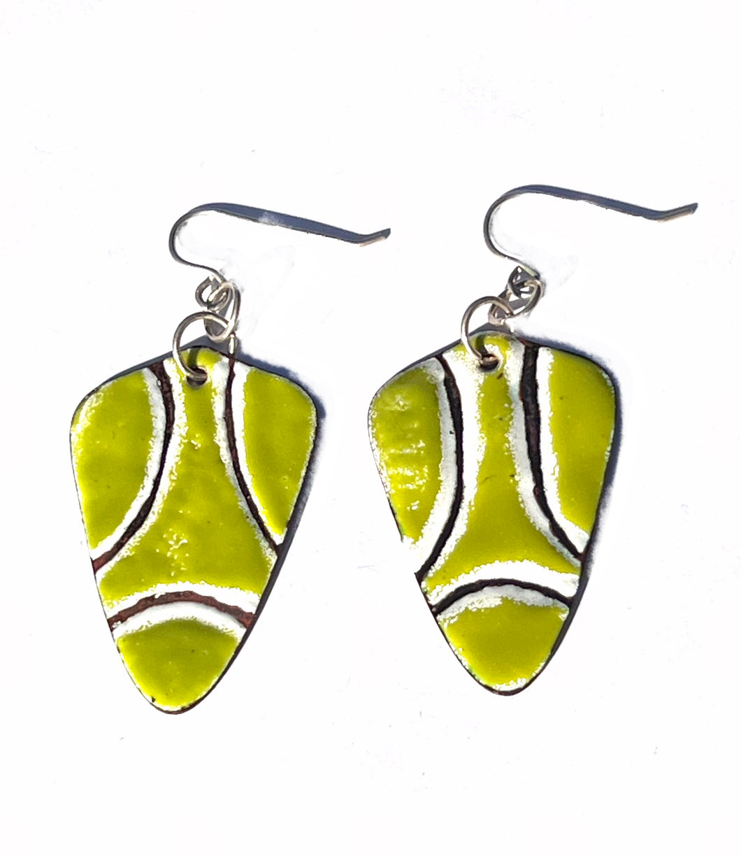 Lime Green Dangle Earrings
