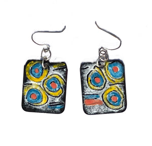 Abstract Square Dangle Earrings