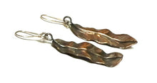 Autumn's Keepsake — Elongated Copper Leaf Earrings