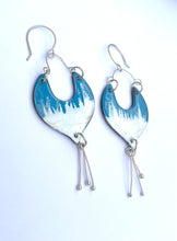 Blue Whitewashed Dangle Earrings