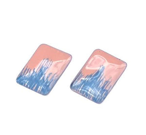 Pink and Blue Scribbles earrings