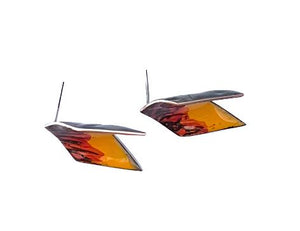 Flame Arrow Enamel Earrings