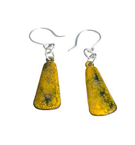 Yellow Marbled Earrings