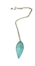 Blue Teardrop Enamel Necklace