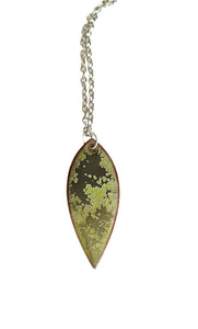 Green Spotted Enamel Necklace