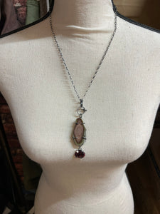 Imperial Jasper and Garnet Necklace