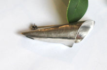 Sterling Silver Cone Brooch — Handcrafted Modern Botanical Pin
