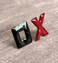 XO Earrings Red and Black