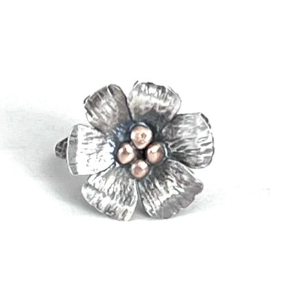 Sterling Silver Flower Rings
