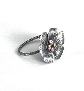 Sterling Silver Flower Rings