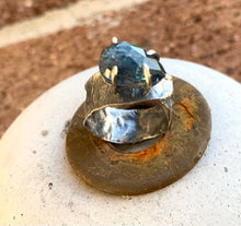 Raw Silver Kyanite Ring
