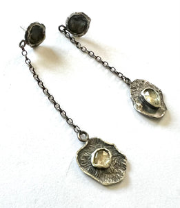 Earthen Citrine Dangle Earrings