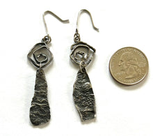 Warm and Weathered Sterling Silver Earrings